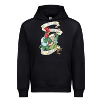Black alan a dale rooster  oo de lally golly what a day tattoo watercolor pa Urban Hoodie - artisFamous