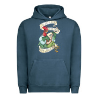 Pigment Midnight Navy alan a dale rooster  oo de lally golly what a day tattoo watercolor pa Urban Hoodie - artisFamous