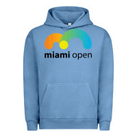 Pigment Pebble Blue MIAMI OPEN Urban Hoodie - artisFamous