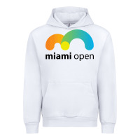 White MIAMI OPEN Urban Hoodie - artisFamous