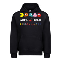 Black cool retro 80s pacman ghosts video games Urban Hoodie - artisFamous