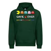 Forest Green cool retro 80s pacman ghosts video games Urban Hoodie - artisFamous