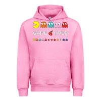 Fuchsia Pink cool retro 80s pacman ghosts video games Urban Hoodie - artisFamous
