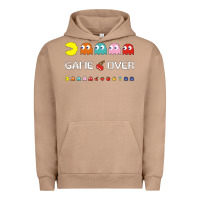 Pigment Burro cool retro 80s pacman ghosts video games Urban Hoodie - artisFamous