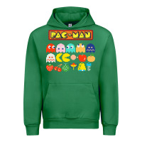 Emerald 80s pacman ghosts video games Urban Hoodie - artisFamous
