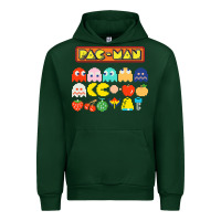 Forest Green 80s pacman ghosts video games Urban Hoodie - artisFamous