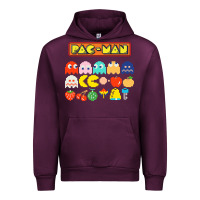 Mauve Wine 80s pacman ghosts video games Urban Hoodie - artisFamous