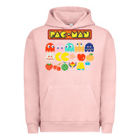 Pigment Salmon 80s pacman ghosts video games Urban Hoodie - artisFamous