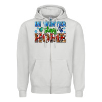 Dove Grey in winter stay home with gloves Zipper Hoodie - AdoDesignShop