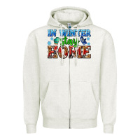 Oatmeal Heather in winter stay home with gloves Zipper Hoodie - AdoDesignShop