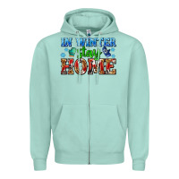 Seafoam in winter stay home with gloves Zipper Hoodie - AdoDesignShop