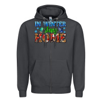 Smoke in winter stay home with gloves Zipper Hoodie - AdoDesignShop