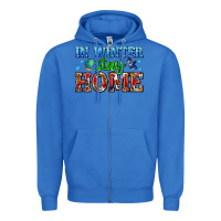 True Royal in winter stay home with gloves Zipper Hoodie - AdoDesignShop