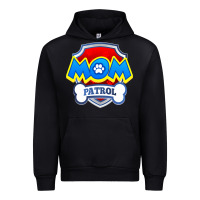 Black funny mom patrol  funny dog mom gift birthday party t shirt Urban Hoodie - artisFamous