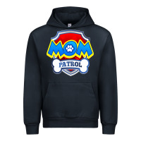 Navy funny mom patrol  funny dog mom gift birthday party t shirt Urban Hoodie - artisFamous