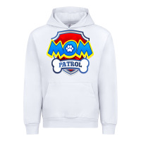 White funny mom patrol  funny dog mom gift birthday party t shirt Urban Hoodie - artisFamous