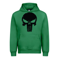 Emerald the punisher skull black Urban Hoodie - artisFamous
