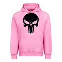 Fuchsia Pink the punisher skull black Urban Hoodie - artisFamous