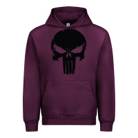 Mauve Wine the punisher skull black Urban Hoodie - artisFamous