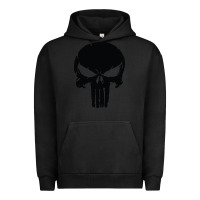 Pigment Black the punisher skull black Urban Hoodie - artisFamous