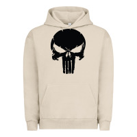 Pigment French Oak the punisher skull black Urban Hoodie - artisFamous