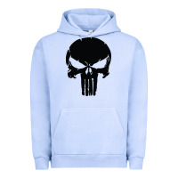 Pigment Grape Ice the punisher skull black Urban Hoodie - artisFamous
