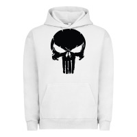 Pigment Lunar Rock the punisher skull black Urban Hoodie - artisFamous