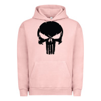 Pigment Salmon the punisher skull black Urban Hoodie - artisFamous