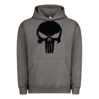 Pigment Tornado the punisher skull black Urban Hoodie - artisFamous