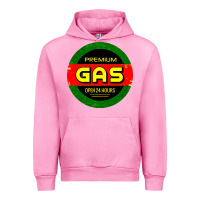 Fuchsia Pink GARAGE CAR GASOLINE Urban Hoodie - artisFamous