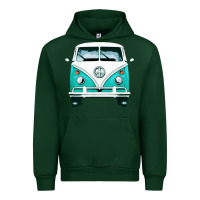 Forest Green hippie surf van Urban Hoodie - artisFamous