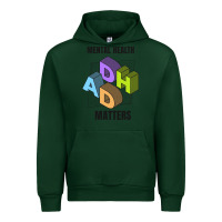 Forest Green adhd mental health matters Urban Hoodie - artisFamous