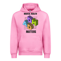 Fuchsia Pink adhd mental health matters Urban Hoodie - artisFamous