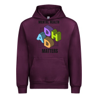 Mauve Wine adhd mental health matters Urban Hoodie - artisFamous