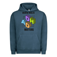 Pigment Midnight Navy adhd mental health matters Urban Hoodie - artisFamous