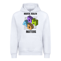 White adhd mental health matters Urban Hoodie - artisFamous
