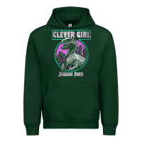 Forest Green distressed teal raptor clever girl t shirt Urban Hoodie - artisFamous