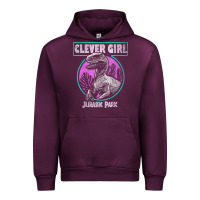 Mauve Wine distressed teal raptor clever girl t shirt Urban Hoodie - artisFamous