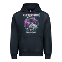 Navy distressed teal raptor clever girl t shirt Urban Hoodie - artisFamous