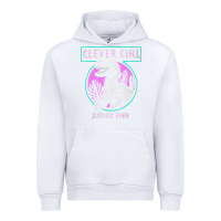 White distressed teal raptor clever girl t shirt Urban Hoodie - artisFamous