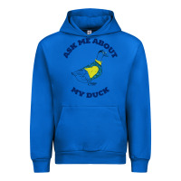 Cobalt ask me about my duck Urban Hoodie - artisFamous