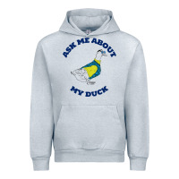 Heather Grey ask me about my duck Urban Hoodie - artisFamous