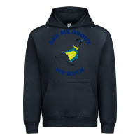 Navy ask me about my duck Urban Hoodie - artisFamous