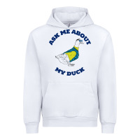 White ask me about my duck Urban Hoodie - artisFamous