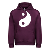 Mauve Wine yin yang Urban Hoodie - artisFamous