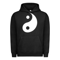 Pigment Black yin yang Urban Hoodie - artisFamous