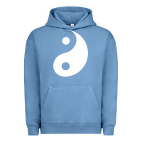 Pigment Pebble Blue yin yang Urban Hoodie - artisFamous
