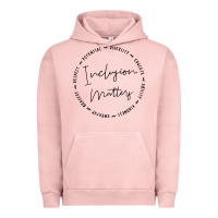 Pigment Salmon inclusion matters with empathy bravery respect Urban Hoodie - artisFamous