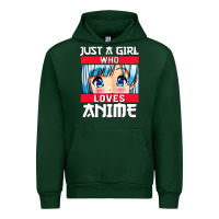 Forest Green just a girl who loves anime japanese cute Urban Hoodie - artisFamous