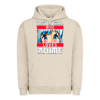 Pigment French Oak just a girl who loves anime japanese cute Urban Hoodie - artisFamous